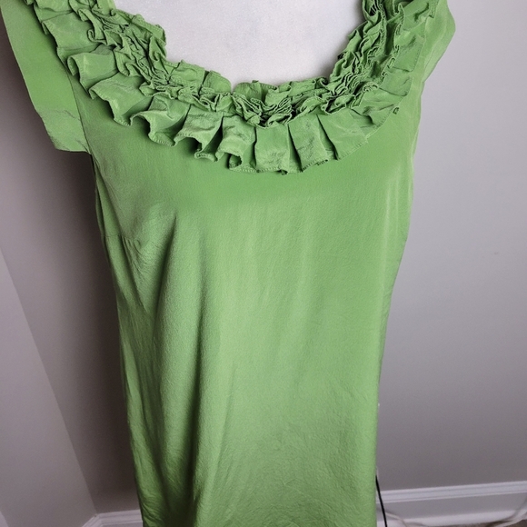 Tibi New York Silk Dress Size 8 Green - Picture 5 of 14